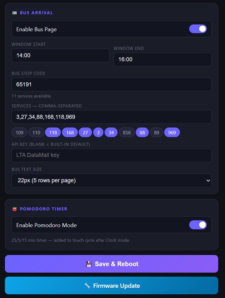 TinyDeck configuration page 2